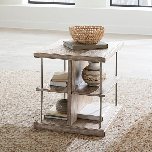 City Scape End Table in White Oak Veneers image