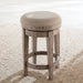 City Scape Upholstered Swivel Console Stool in White Oak Veneers image