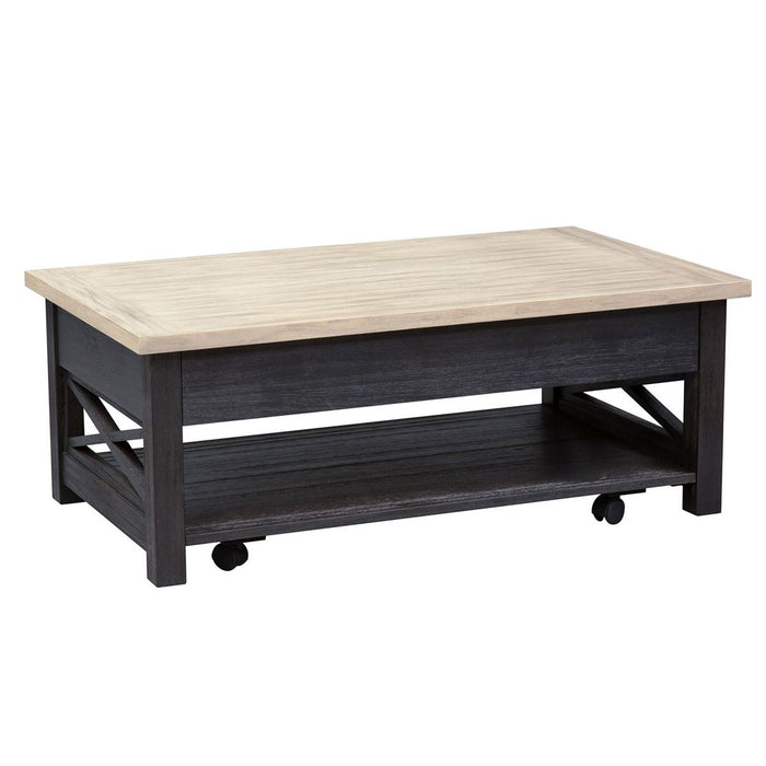 Liberty Heatherbrook Lift Top Cocktail Table in Charcoal and Ash
