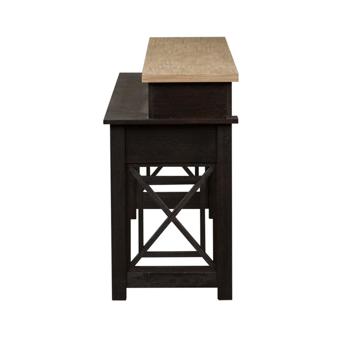 Heatherbrook Console Bar Table in Charcoal and Ash