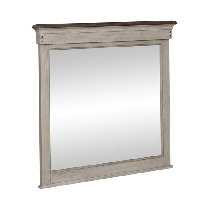 Ivy Hollow Landscape Mirror in Weathered Linen