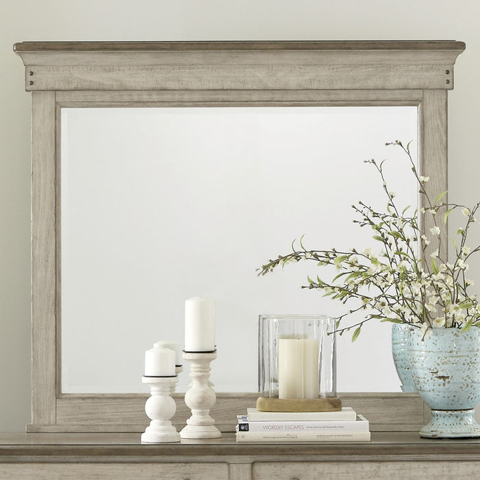 Liberty Furniture Ivy Hollow Landscape Mirror in Weathered Linen image