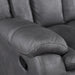 Morello Console Loveseat W/ Dual Recliners-Gray