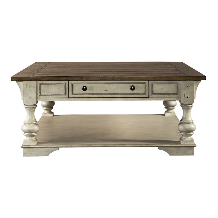 Morgan Creek Cocktail Table in Antique White