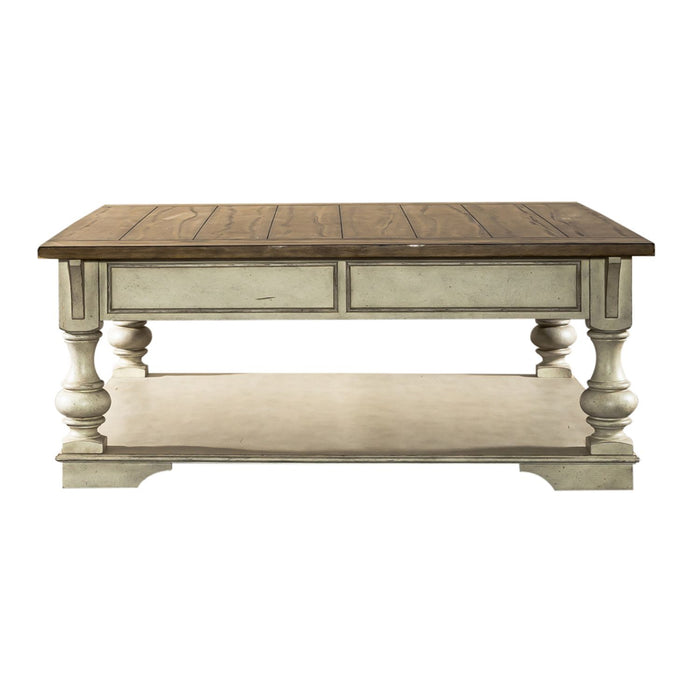 Morgan Creek Cocktail Table in Antique White