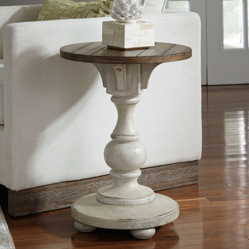Morgan Creek Chair Side Table in Antique White image