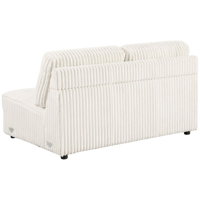 Emberson Upholstered Armless Loveseat Ivory