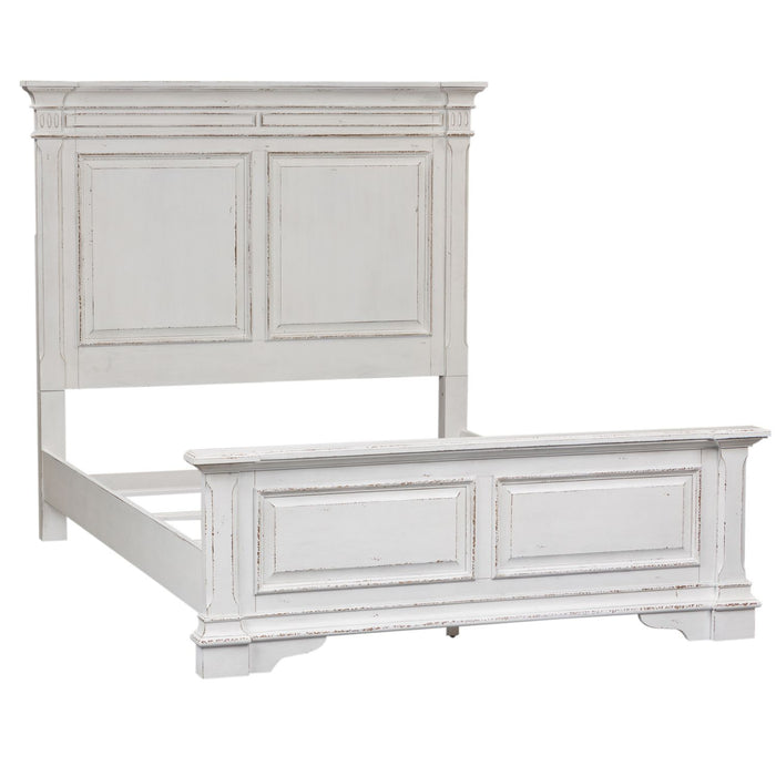 Abbey Park Queen Panel Bed, Dresser & Mirror, Night Stand