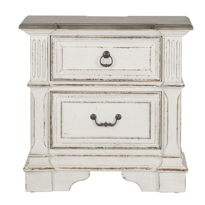 Abbey Park Drawer Nightstand in Antique White