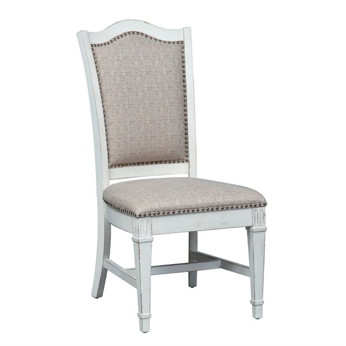 Liberty Furniture Abbey Park Upholstered Side Chair (set of 2) in Antique White