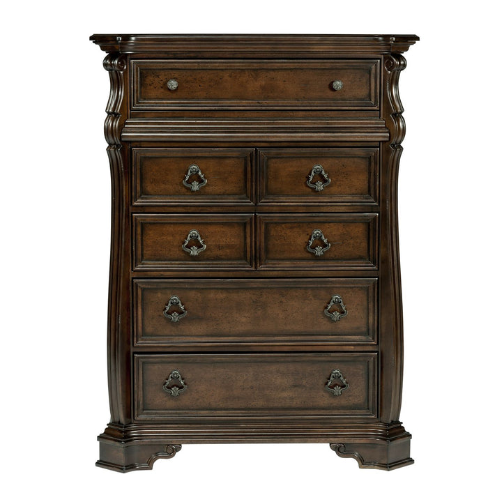 Arbor Place King Sleigh Bed, Dresser & Mirror, Chest, Night Stand