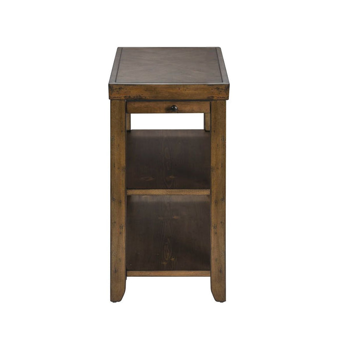 Liberty Furniture Mitchell Chairside Table in Brown image
