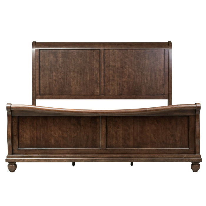 Rustic Traditions King California Sleigh Bed, Dresser & Mirror, Chest image
