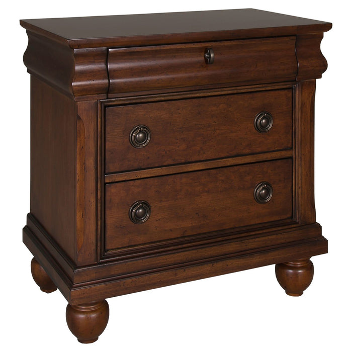 Rustic Traditions King California Sleigh Bed, Dresser & Mirror, Chest, Night Stand