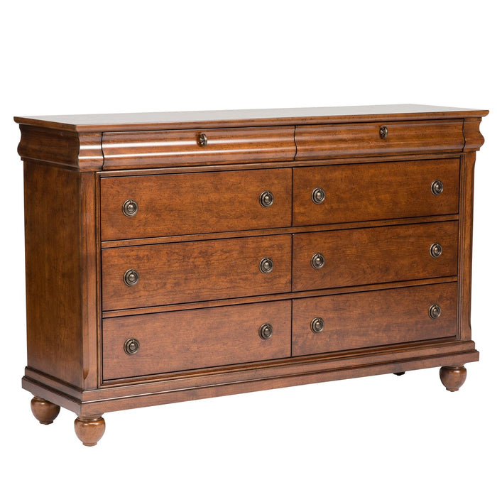 Rustic Traditions 8 Drawer Dresser in Rustic Cherry image