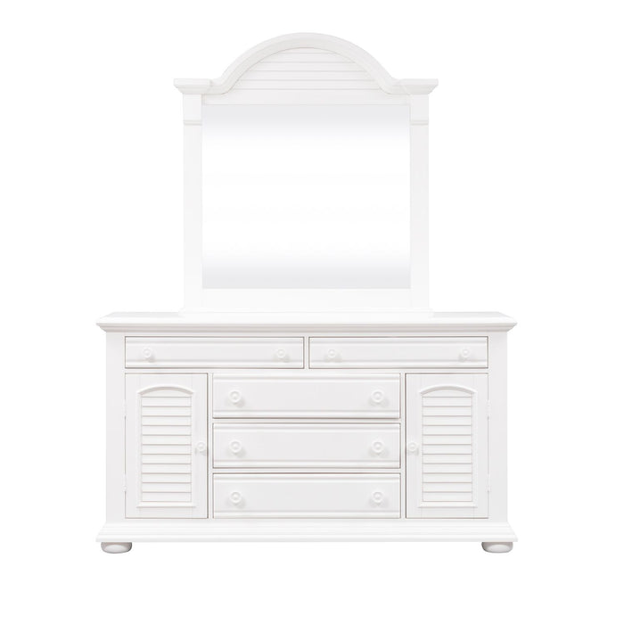 Summer House I Queen Panel Bed, Dresser & Mirror, Chest, Night Stand