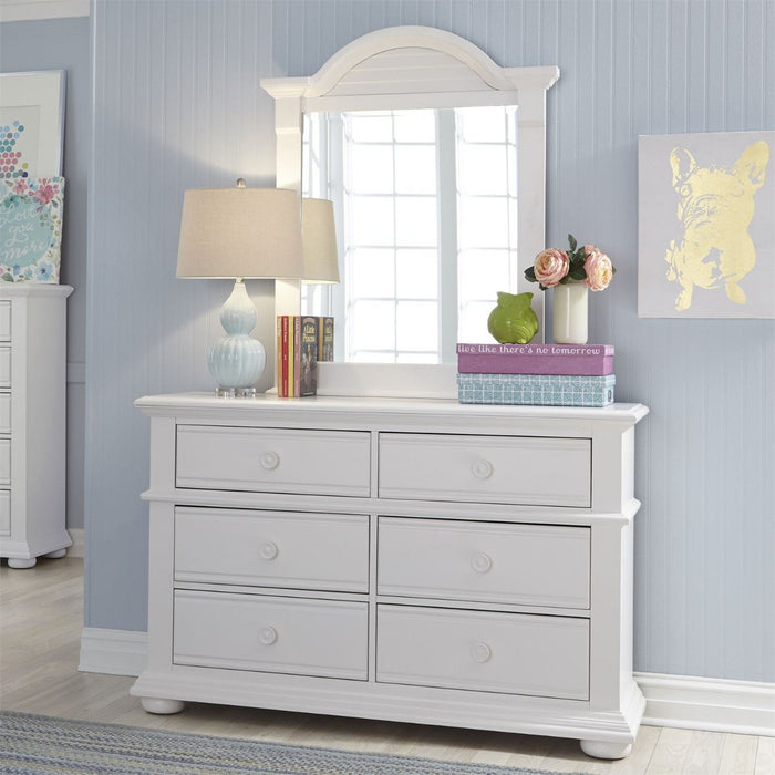 Liberty Furniture Summer House 6 Drawer Dresser in Oyster White