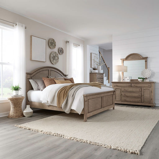 Summer House Queen Panel Bed, Dresser & Mirror, Chest image