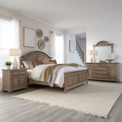 Summer House Queen Panel Bed, Dresser & Mirror, Night Stand image