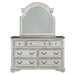 Magnolia Manor King California Upholstered Sleigh Bed, Dresser & Mirror, Night Stand image