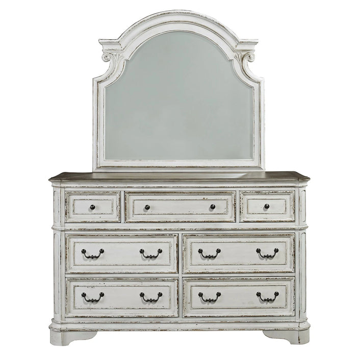 Magnolia Manor King California Panel Bed, Dresser & Mirror, Night Stand image