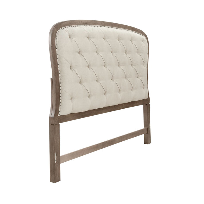 Americana Farmhouse Queen Shelter Bed in Dusty Taupe and Black