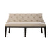 Americana Farmhouse Uph Shelter Dining Bench in Dusty Taupe & Black image