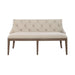 Americana Farmhouse Uph Shelter Dining Bench in Dusty Taupe & Black image