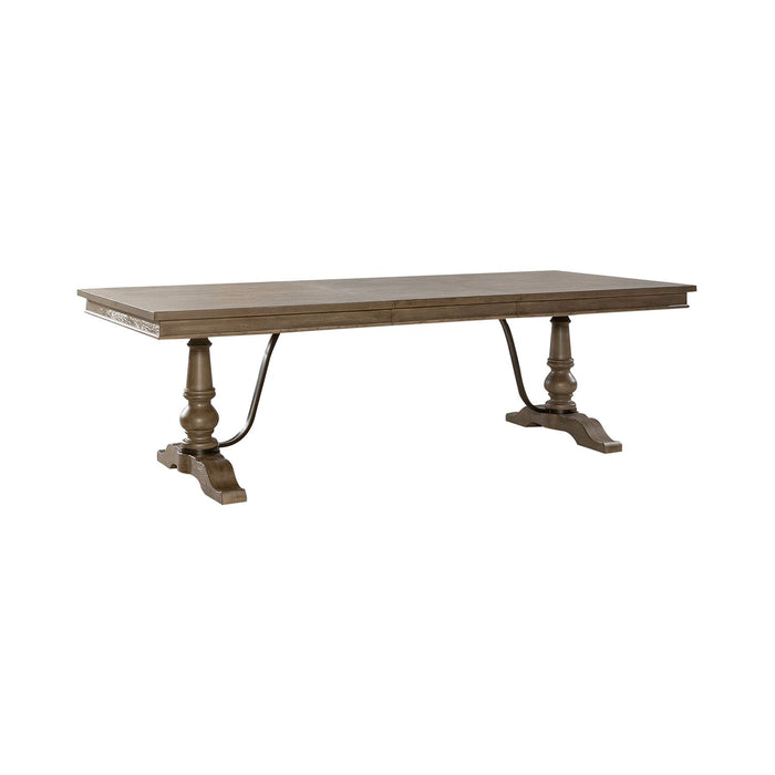 Americana Farmhouse 5 Piece Trestle Table Set
