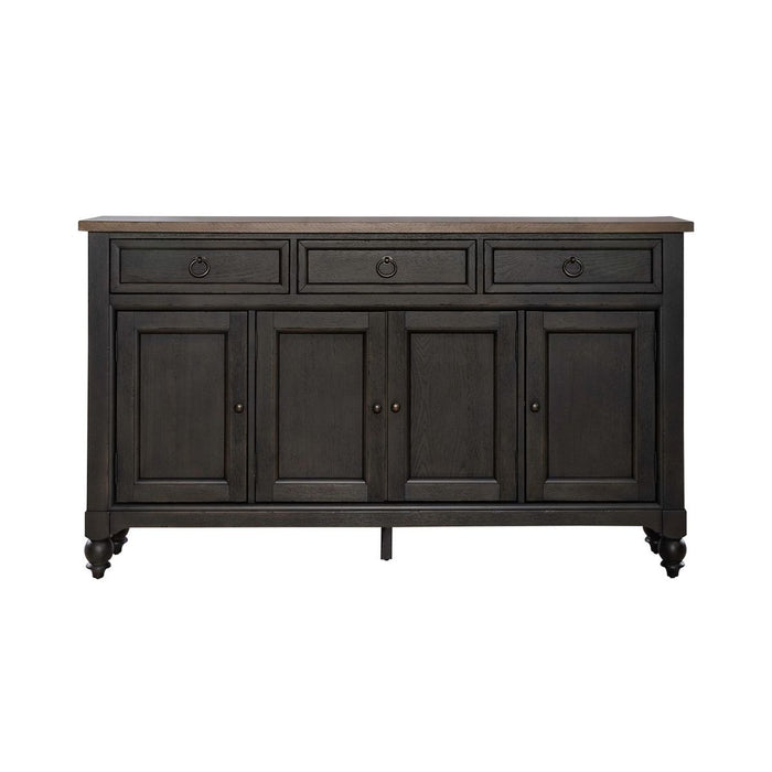 Liberty Furniture Americana Farmhouse Hall Buffet in Dusty Taupe & Black image