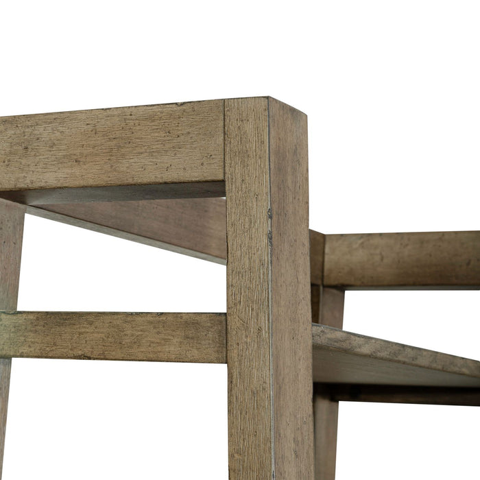 Americana Farmhouse Leaning Pier Bookcase in Dusty Taupe