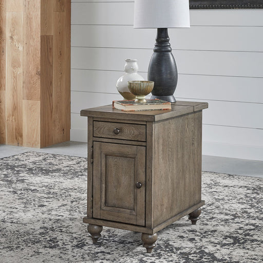 Liberty Furniture Americana Farmhouse Chair Side Table in Dusty Taupe image