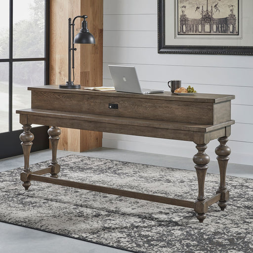 Liberty Furniture Americana Farmhouse Console Bar Table in Dusty Taupe image