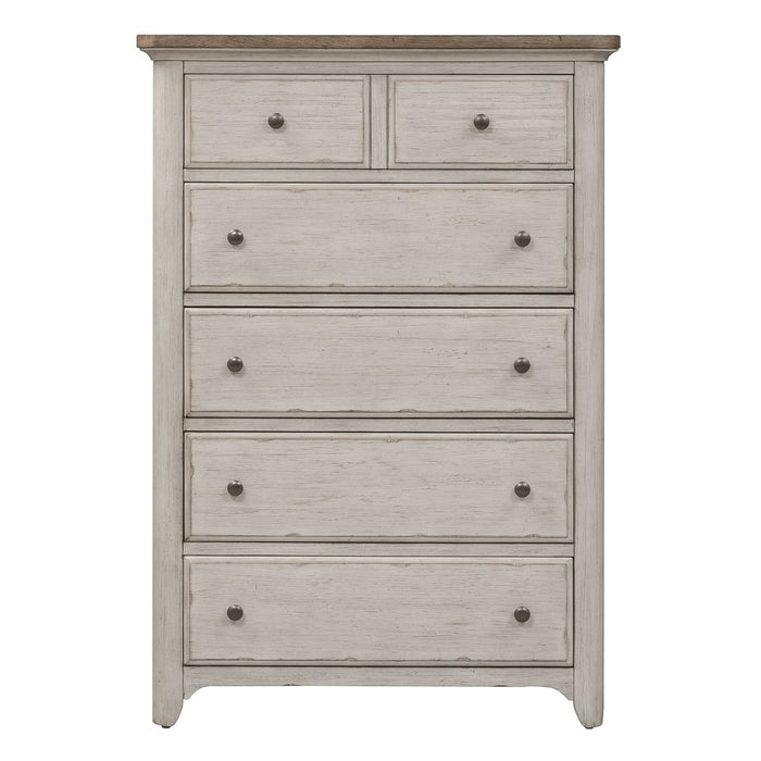 Farmhouse Reimagined Drawer Chest in Antique White