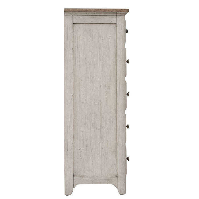 Farmhouse Reimagined Drawer Chest in Antique White