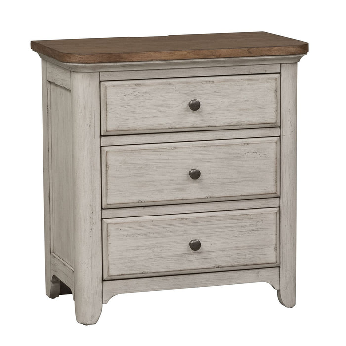 Farmhouse Reimagined Drawer Nightstand in Antique White