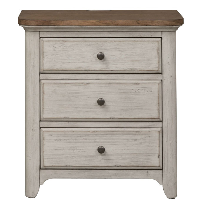 Farmhouse Reimagined Drawer Nightstand in Antique White