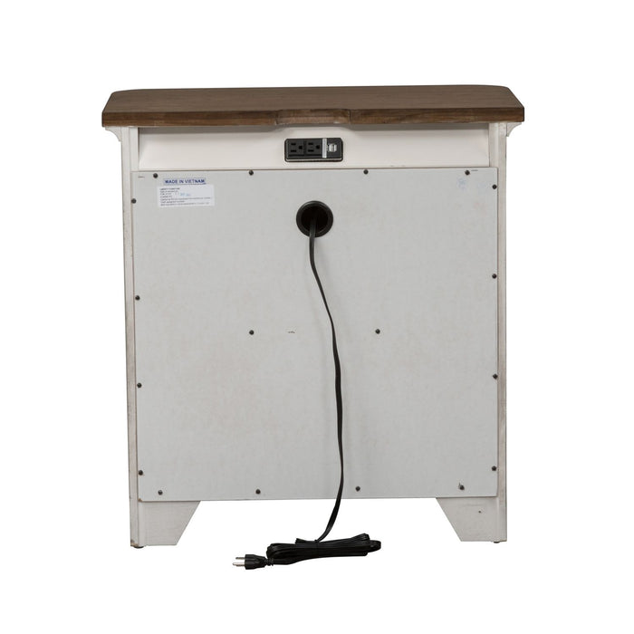 Farmhouse Reimagined Drawer Nightstand in Antique White