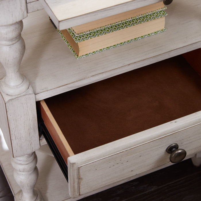 Farmhouse Reimagined Drawer Nightstand in Antique White