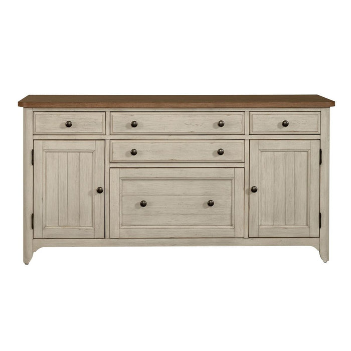 Liberty Farmhouse Reimagined Door Credenza in Antique White image