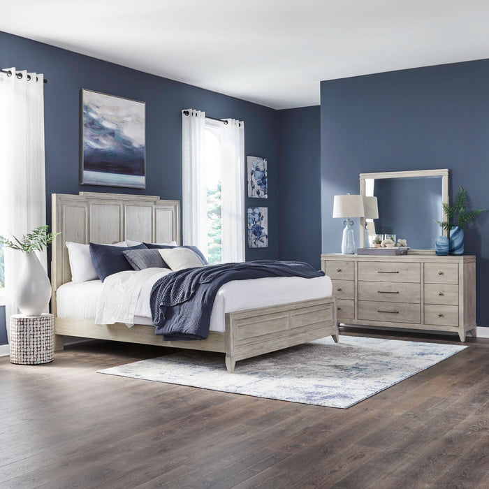 New Haven King California Panel Bed, Dresser & Mirror image