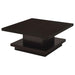 Reston Pedestal Square Coffee Table Cappuccino image