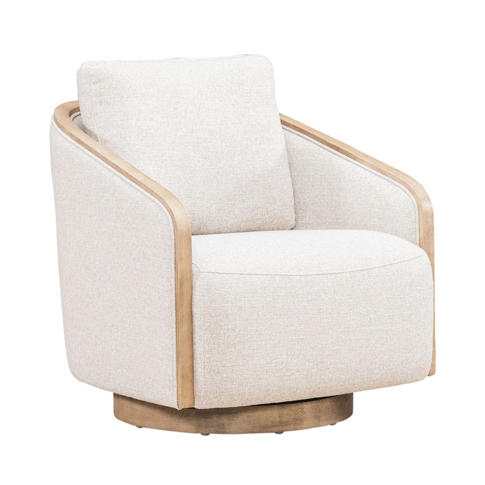 Nora Uph Swivel Accent Chair - Light Brown