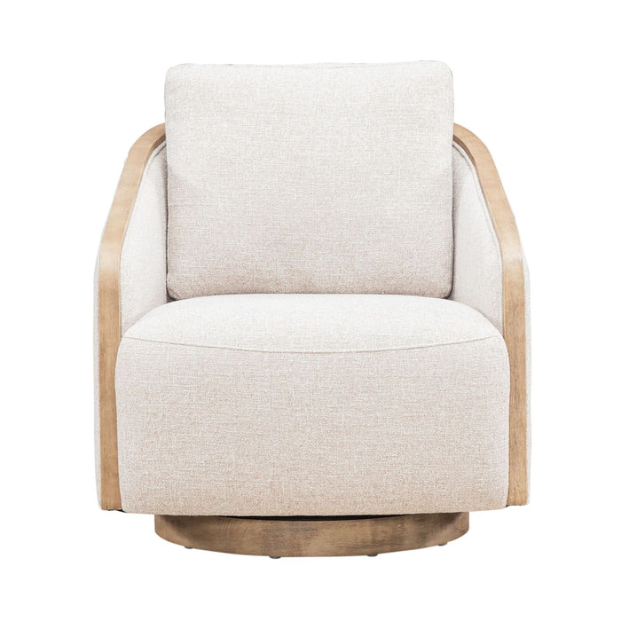 Nora Uph Swivel Accent Chair - Light Brown