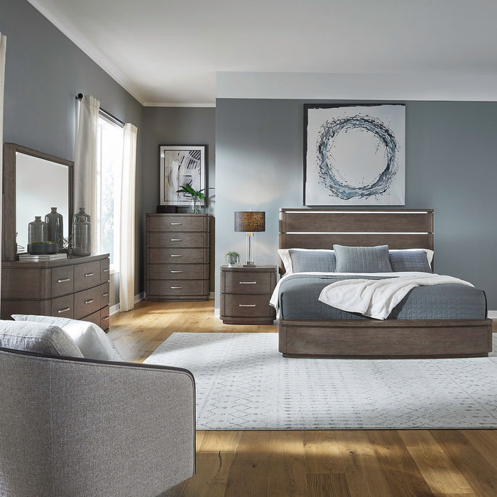 Cascade Falls King California Panel Bed, Dresser & Mirror, Chest, Night Stand image