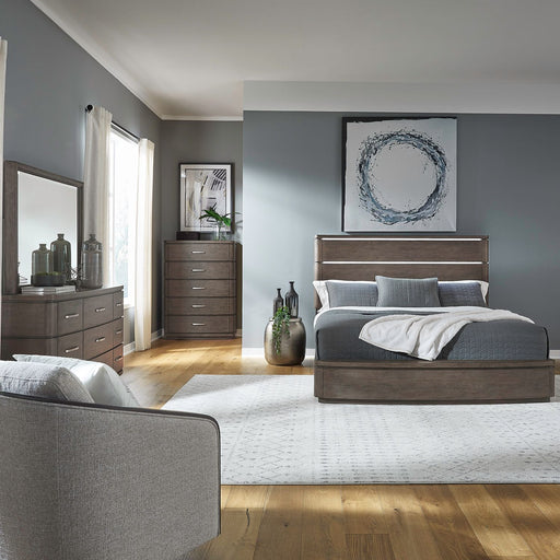 Cascade Falls Queen Panel Bed, Dresser & Mirror, Chest image