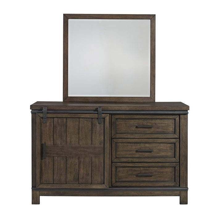 Thornwood Hills Bookcase Bed, Dresser & Mirror image
