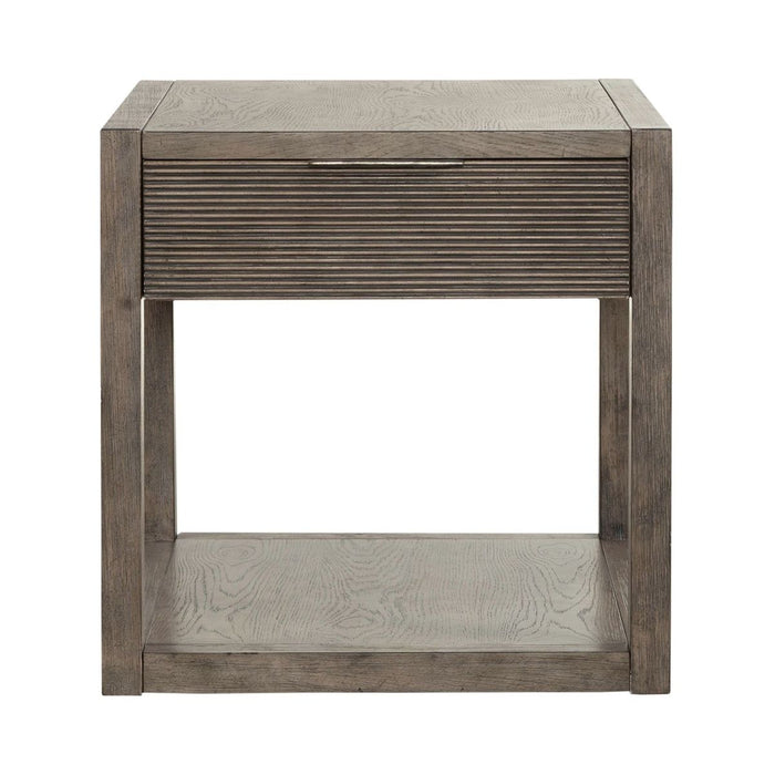 Liberty Furniture Bartlett Field End Table in Dusty Taupe