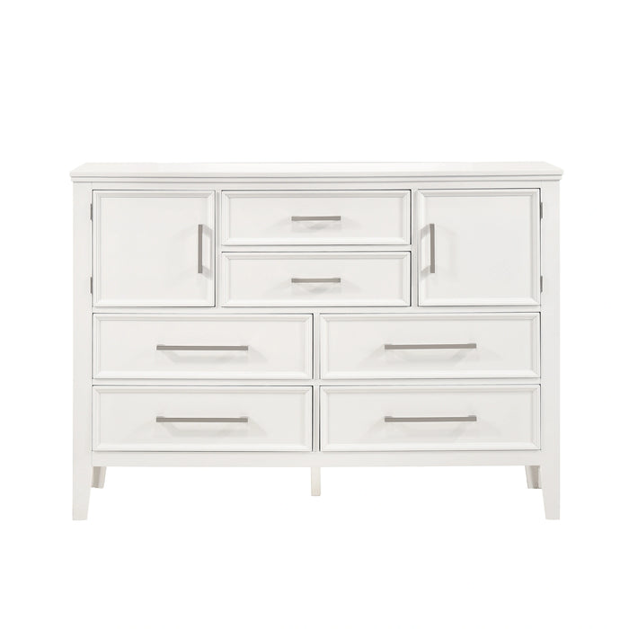 Andover 60" Dresser W/Doors-White