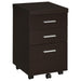 Skeena 3-drawer Mobile Storage Cabinet Cappuccino image